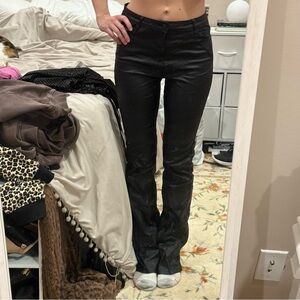 Black Faux Leather Pants